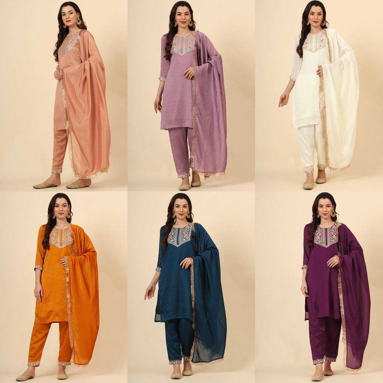 Ynf Vichitra Silk RIN197 4729 Suits & Dresses Wholesale Embroidery Suits Party wear suits Designer Suits Manufacturer