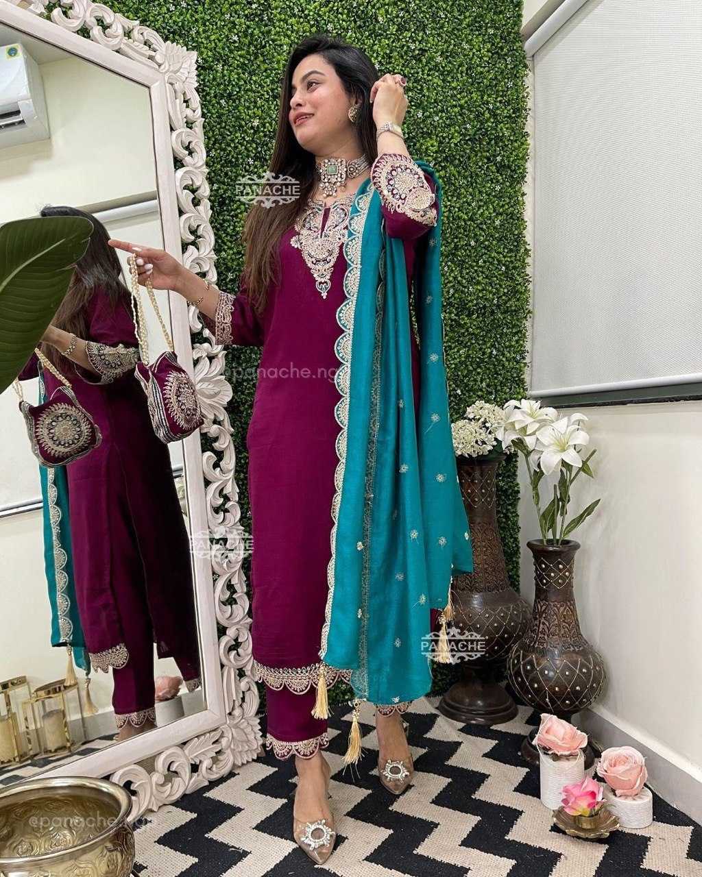 Ynf Vichitra Silk RIN222 BLUMING Kurti Wholesale Designer Kurtis Silk Kurtis Kurti With Pants Manufacturer