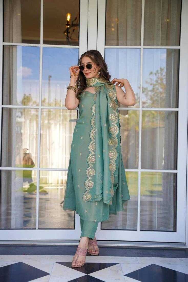 Ynf Viscose Chanderi RIN197 4725 Suits & Dresses Wholesale Embroidery Suits Bridal Suits Designer Suits Manufacturer