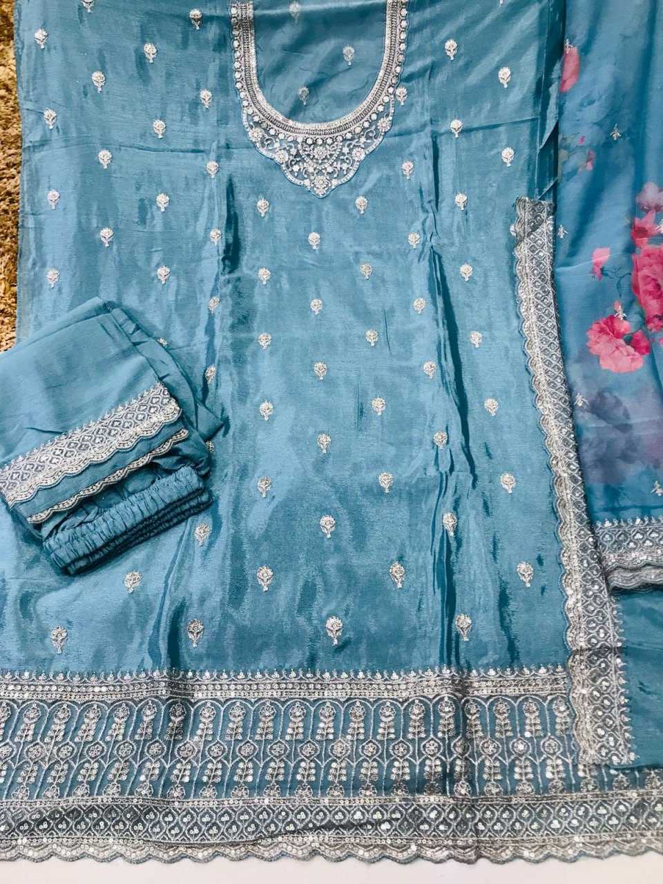 Ynf Viscose KESH504 67831 Suits & Dresses Wholesale Ladies Suits Embroidery Suits Palazzo Suit Zari Work Suit Manufacturer