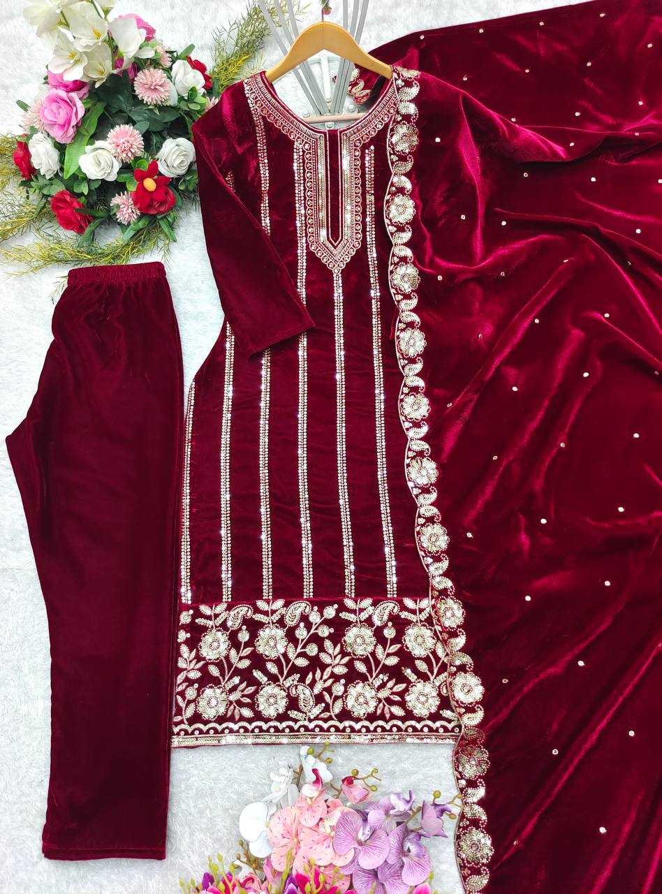 Ynf Viscose KESH506 1145 Suits & Dresses Wedding Collections Festive Collections Wholesale Velvet Suits Embroidery Suits Wedding Outfits Manufacturer