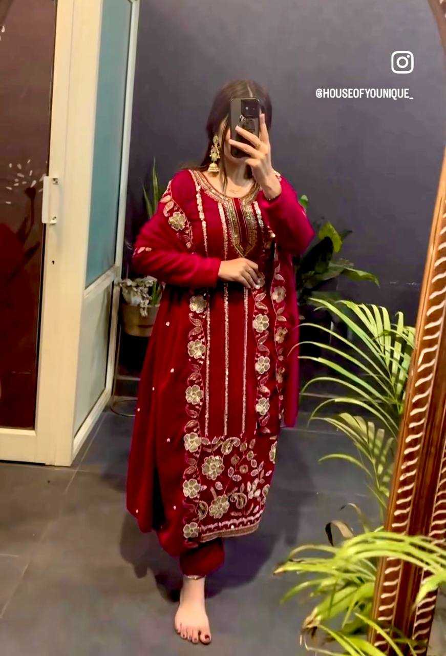 Ynf Viscose KESH506 1145 Suits & Dresses Wedding Collections Festive Collections Wholesale Velvet Suits Embroidery Suits Wedding Outfits Manufacturer