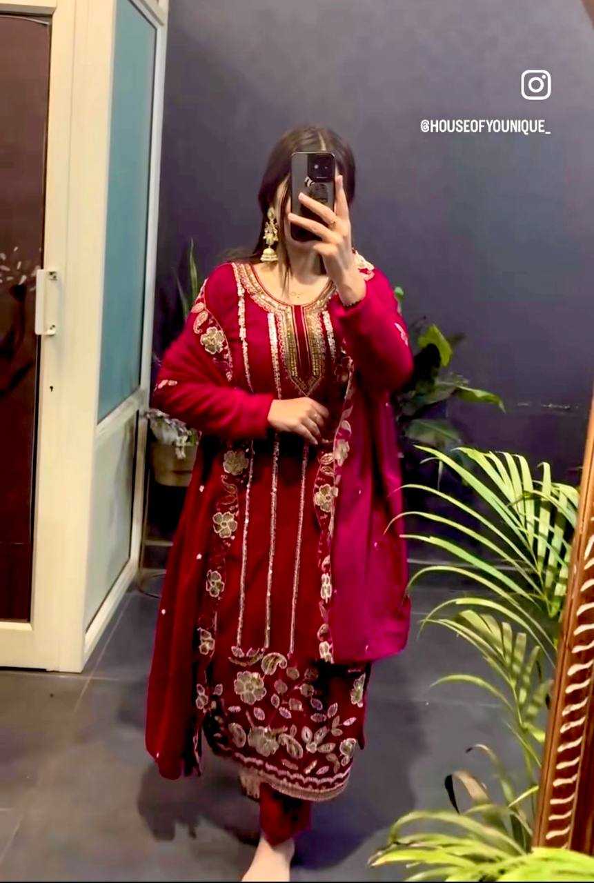 Ynf Viscose KESH506 1145 Suits & Dresses Wedding Collections Festive Collections Wholesale Velvet Suits Embroidery Suits Wedding Outfits Manufacturer
