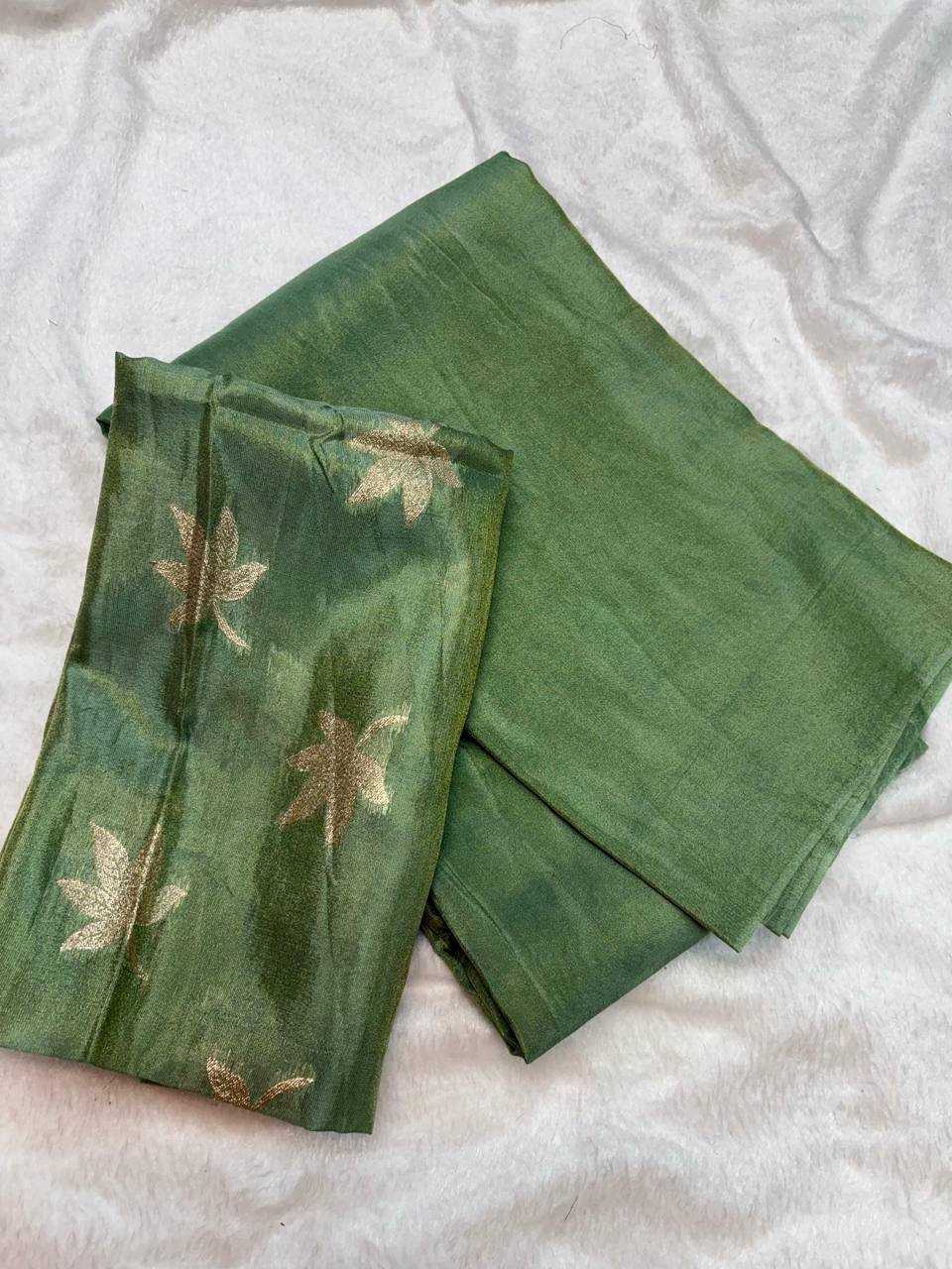 Ynf Viscose RIN124 Leaf Viscose tissue Sarees Wholesale Party Wear Sarees Fancy Sarees Plain Sarees Manufacturer