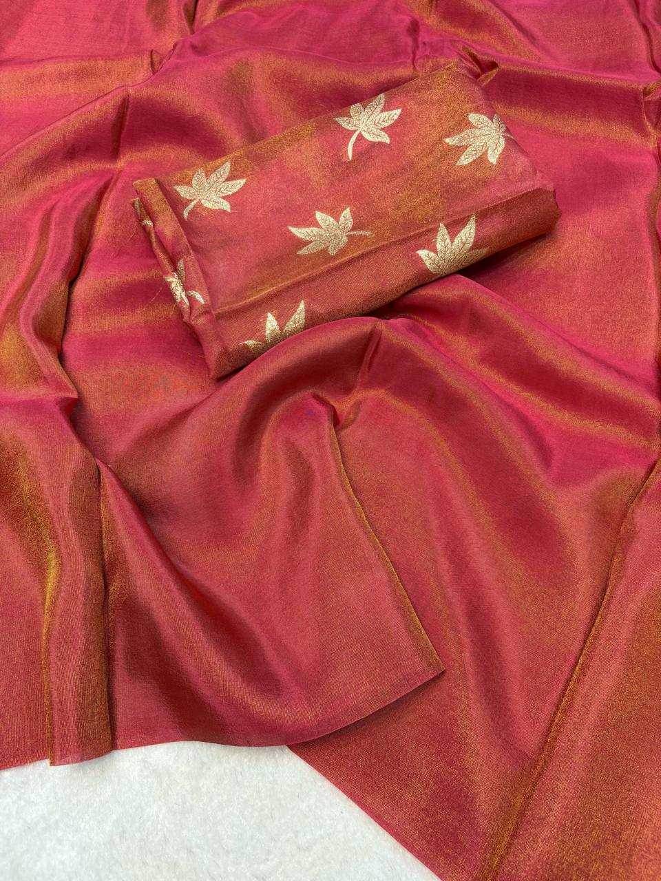 Ynf Viscose RIN124 Leaf Viscose tissue Sarees Wholesale Party Wear Sarees Fancy Sarees Plain Sarees Manufacturer