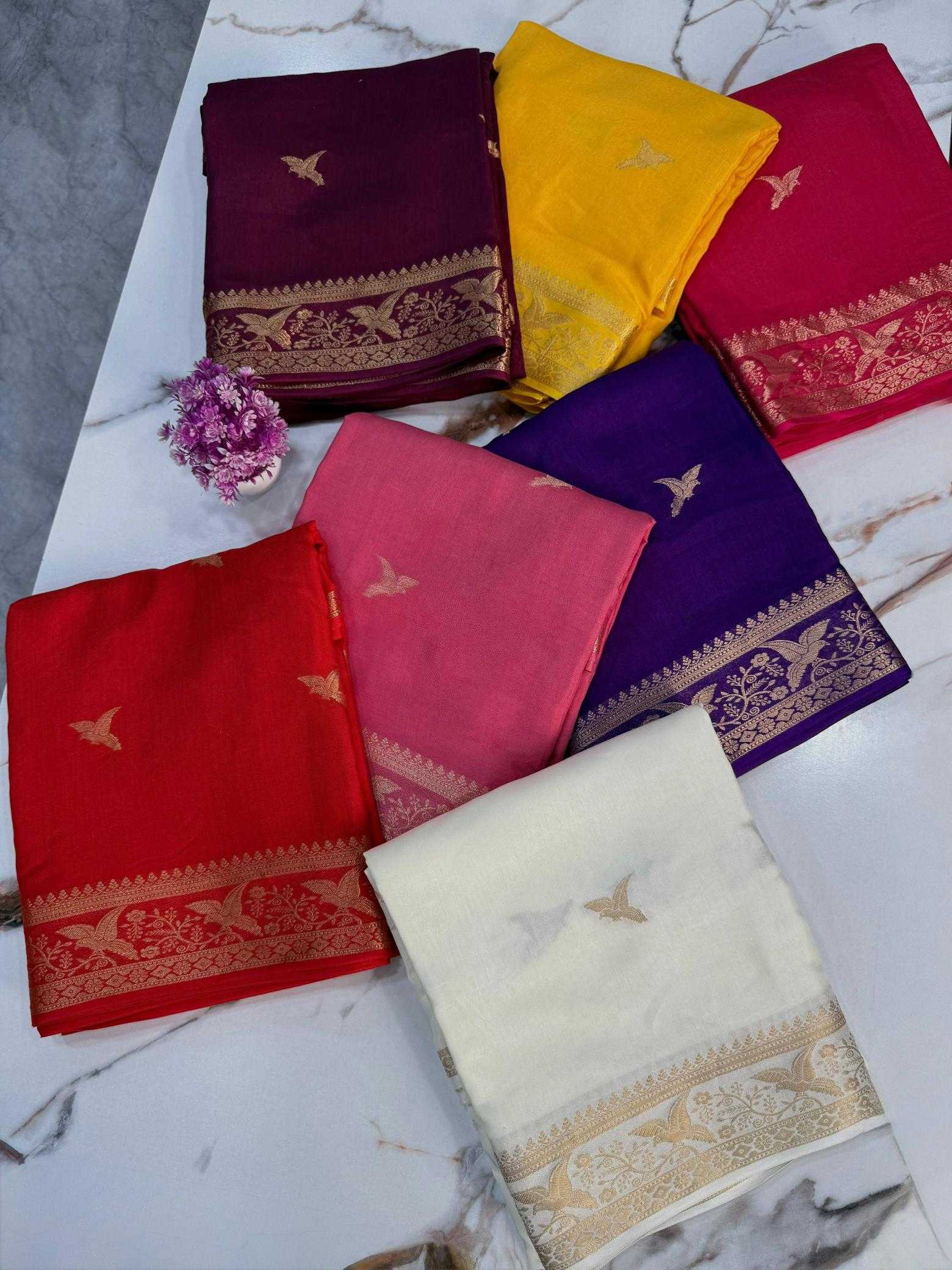 Ynf Viscose RIN178 sparrow Silk Sarees Wedding Collections Wholesale Designer Silk Sarees Zari Border Silk Sarees Silk Sarees For Weddings Manufacturer