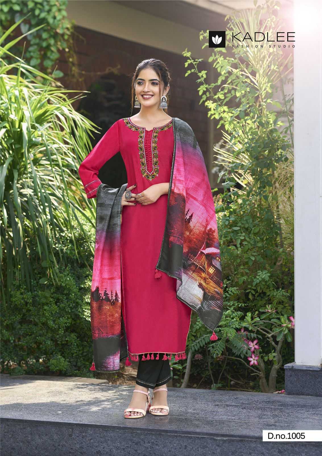 Ynf Viscose RIN190 KADLEE-ZARIN Setwise Collections Wholesale Kurtis Catalogs Manufacturer