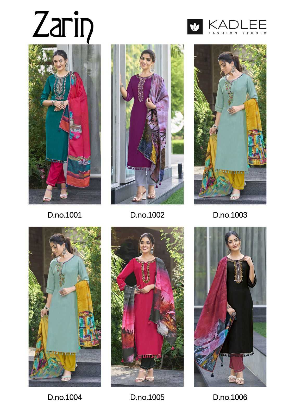 Ynf Viscose RIN190 KADLEE-ZARIN Setwise Collections Wholesale Kurtis Catalogs Manufacturer
