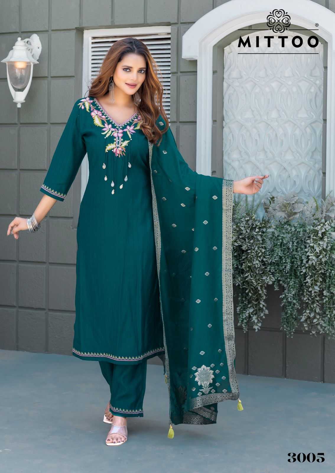 Ynf Viscose RIN190 MITTOO-Mansa Setwise Collections Wholesale Dresses & Suits Catalogs Manufacturer