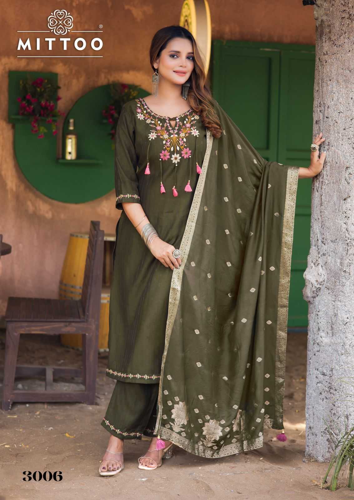 Ynf Viscose RIN190 MITTOO-Mansa Setwise Collections Wholesale Dresses & Suits Catalogs Manufacturer