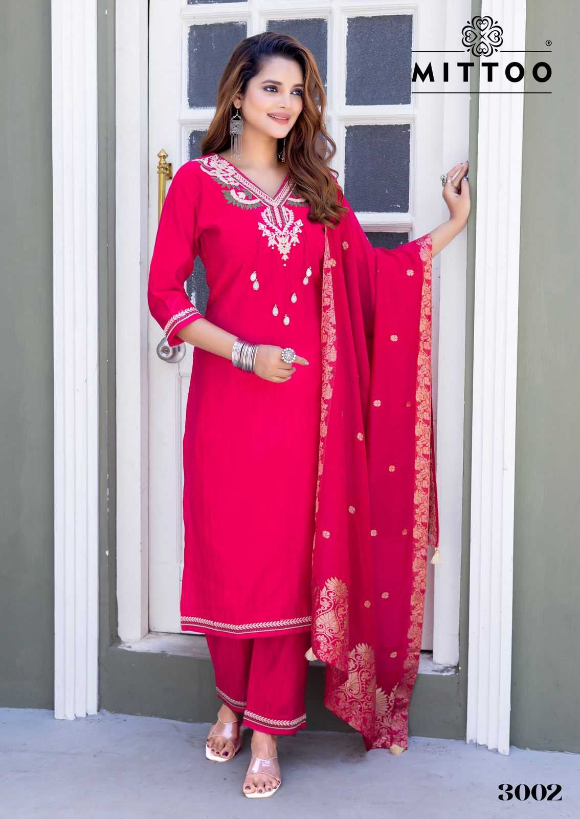 Ynf Viscose RIN190 MITTOO-Mansa Setwise Collections Wholesale Dresses & Suits Catalogs Manufacturer