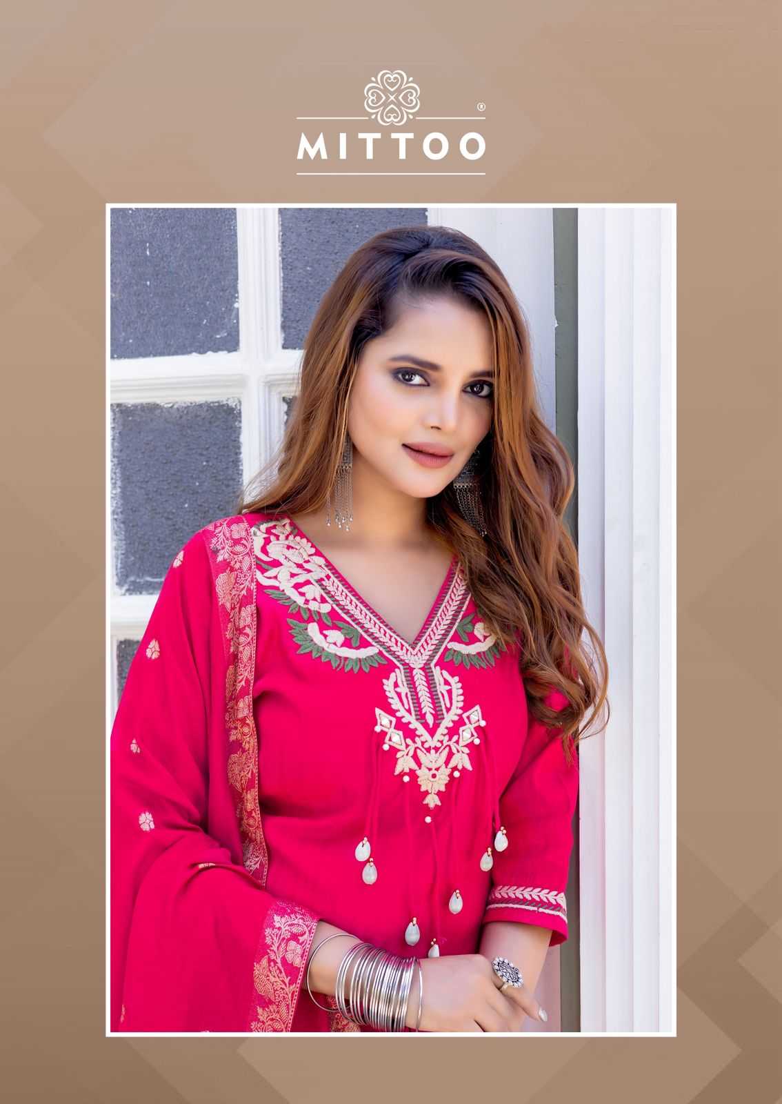 Ynf Viscose RIN190 MITTOO-Mansa Setwise Collections Wholesale Dresses & Suits Catalogs Manufacturer