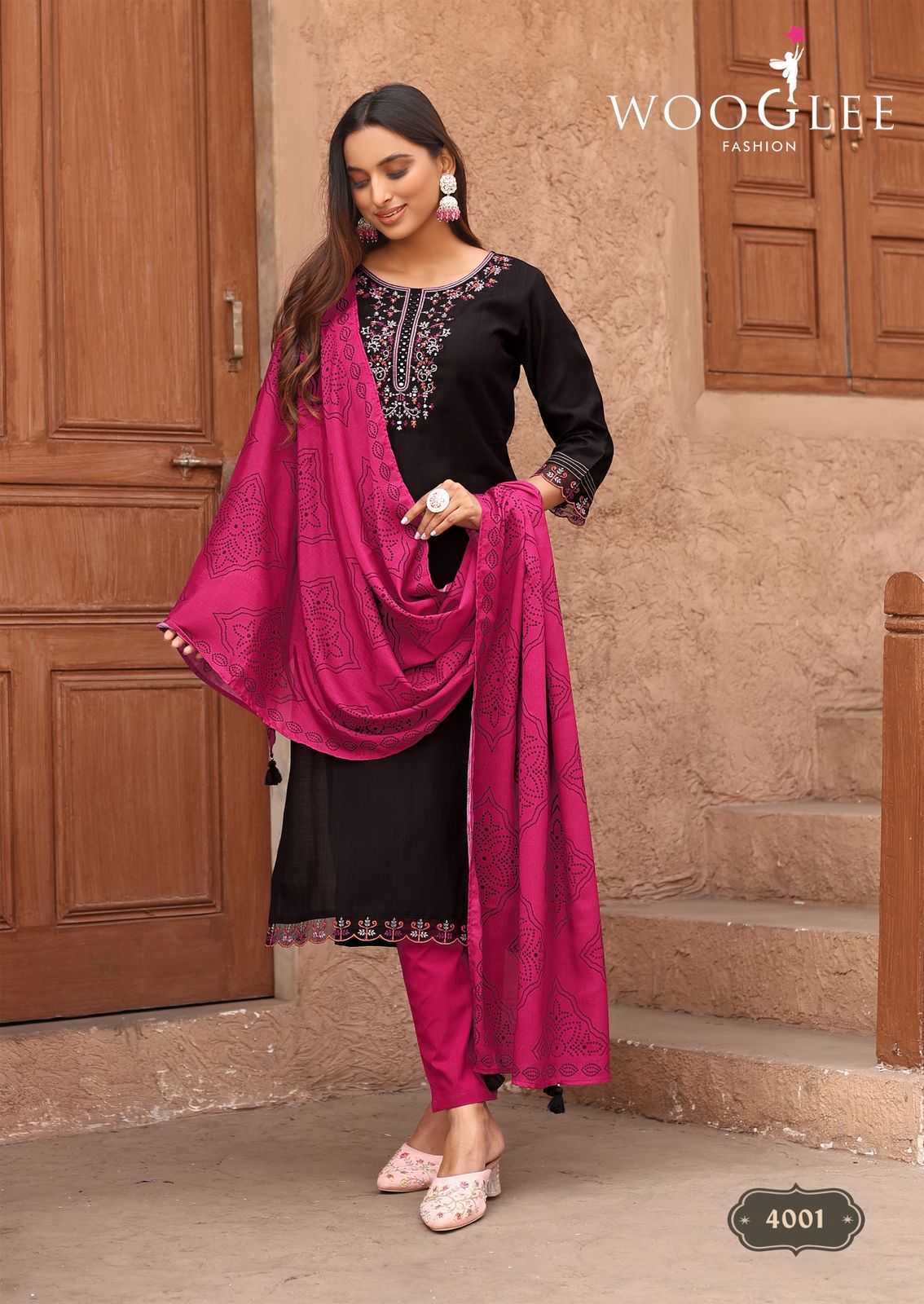 Ynf Viscose RIN190 WOOGLEE-Sagaai Vol Setwise Collections Wholesale Dresses & Suits Catalogs Manufacturer