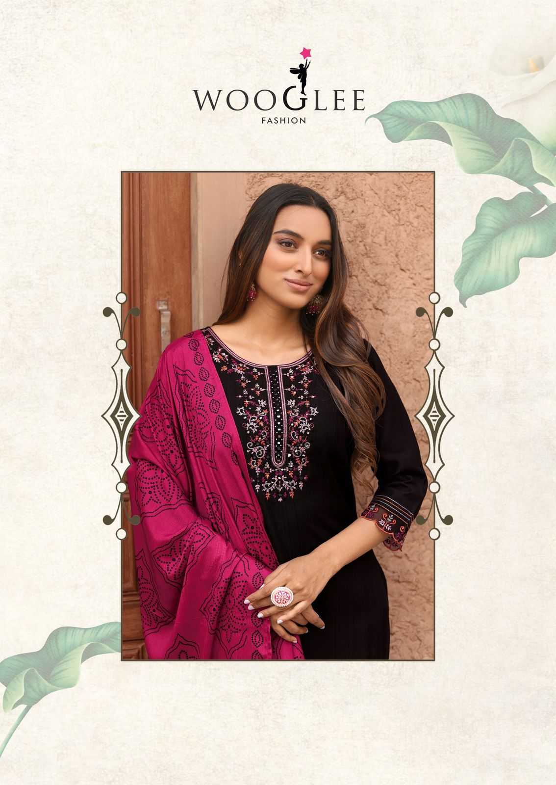Ynf Viscose RIN190 WOOGLEE-Sagaai Vol Setwise Collections Wholesale Dresses & Suits Catalogs Manufacturer