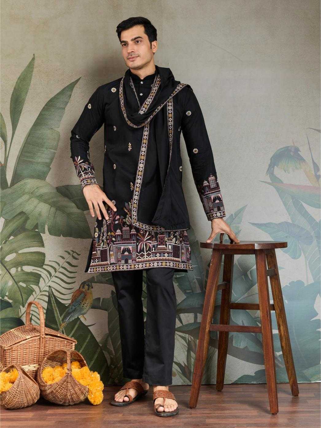 Ynf Viscose RIN202 61181 Mens Wear Wholesale Mens Kurtas Silk Kurta Men Wedding kurta Manufacturer
