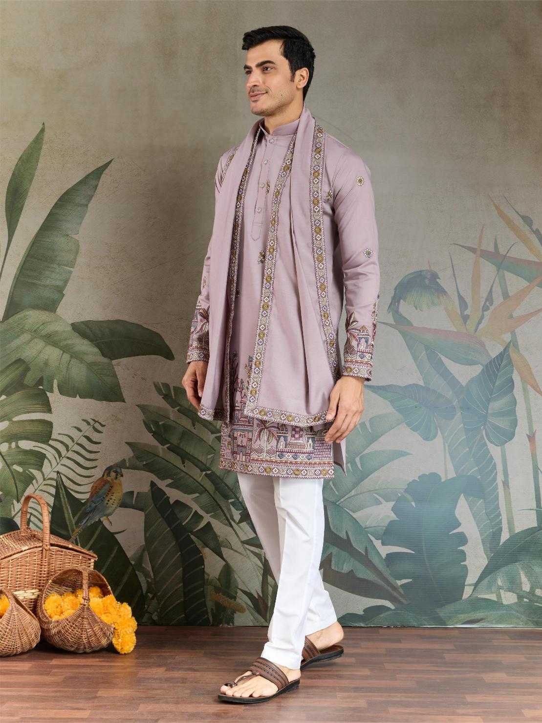 Ynf Viscose RIN202 61181 Mens Wear Wholesale Mens Kurtas Silk Kurta Men Wedding kurta Manufacturer