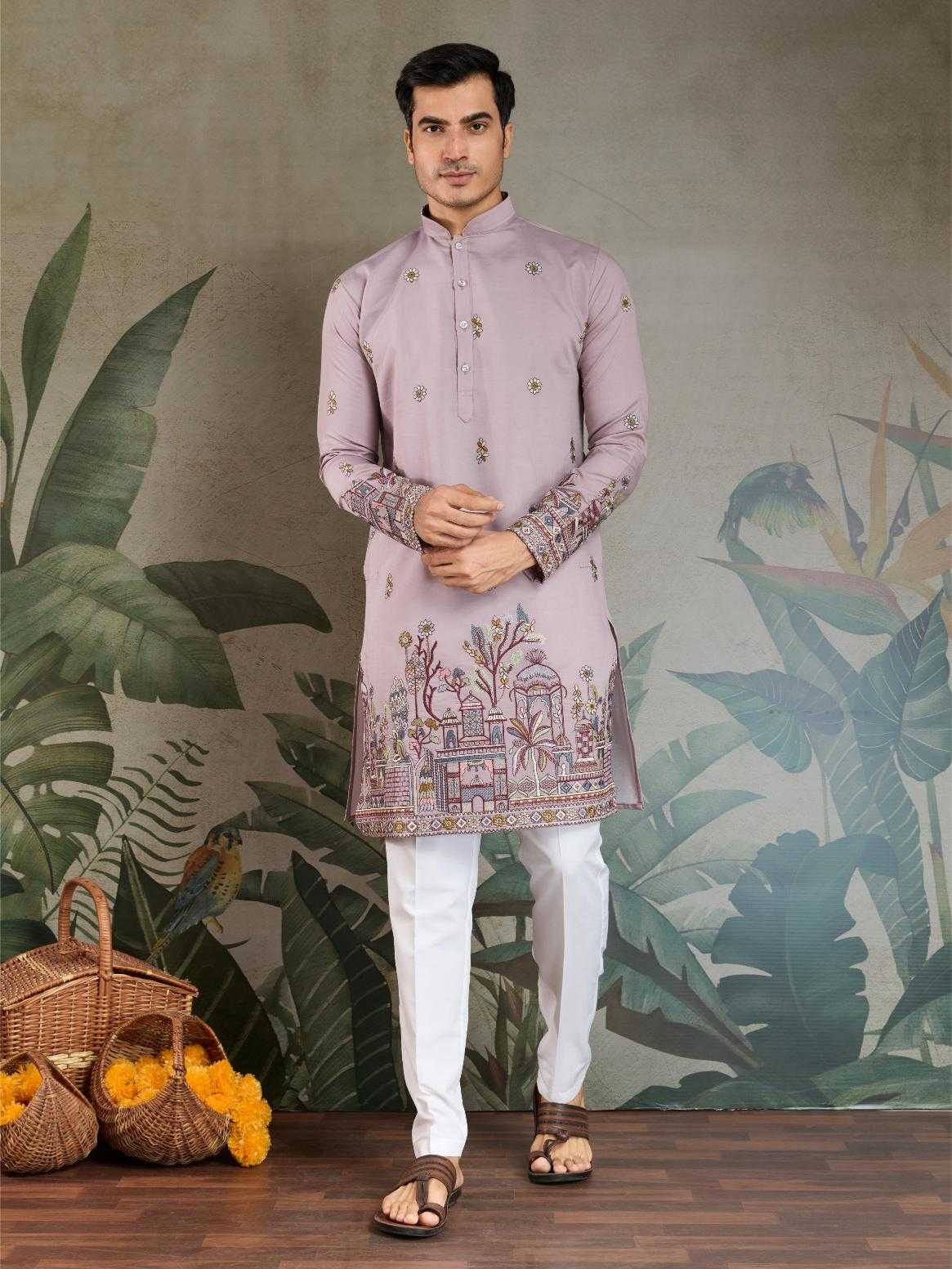 Ynf Viscose RIN202 61181 Mens Wear Wholesale Mens Kurtas Silk Kurta Men Wedding kurta Manufacturer