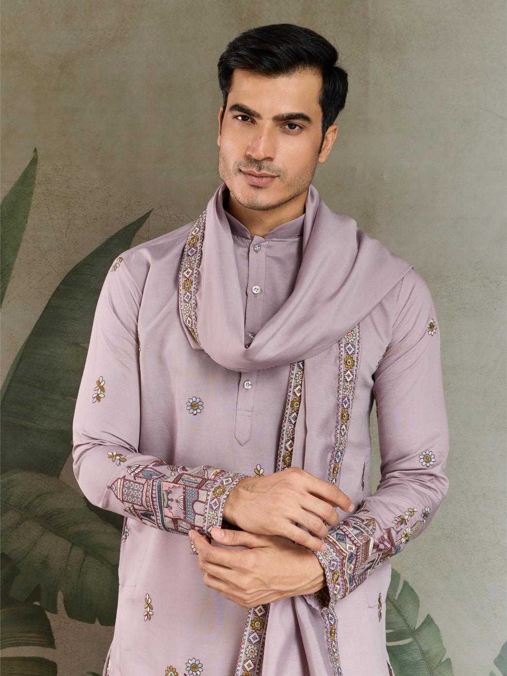 Ynf Viscose RIN202 61181 Mens Wear Wholesale Mens Kurtas Silk Kurta Men Wedding kurta Manufacturer