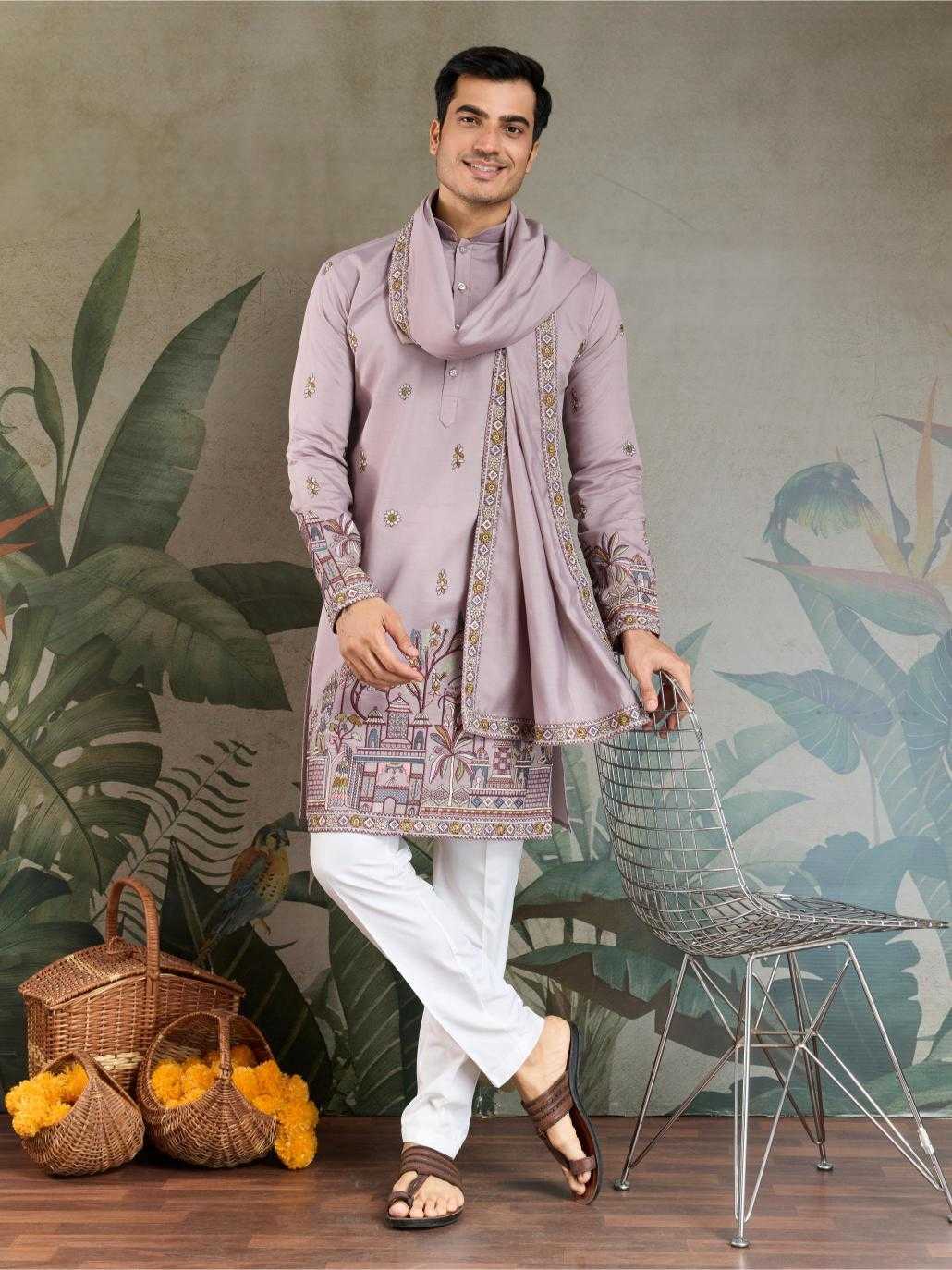 Ynf Viscose RIN202 61181 Mens Wear Wholesale Mens Kurtas Silk Kurta Men Wedding kurta Manufacturer