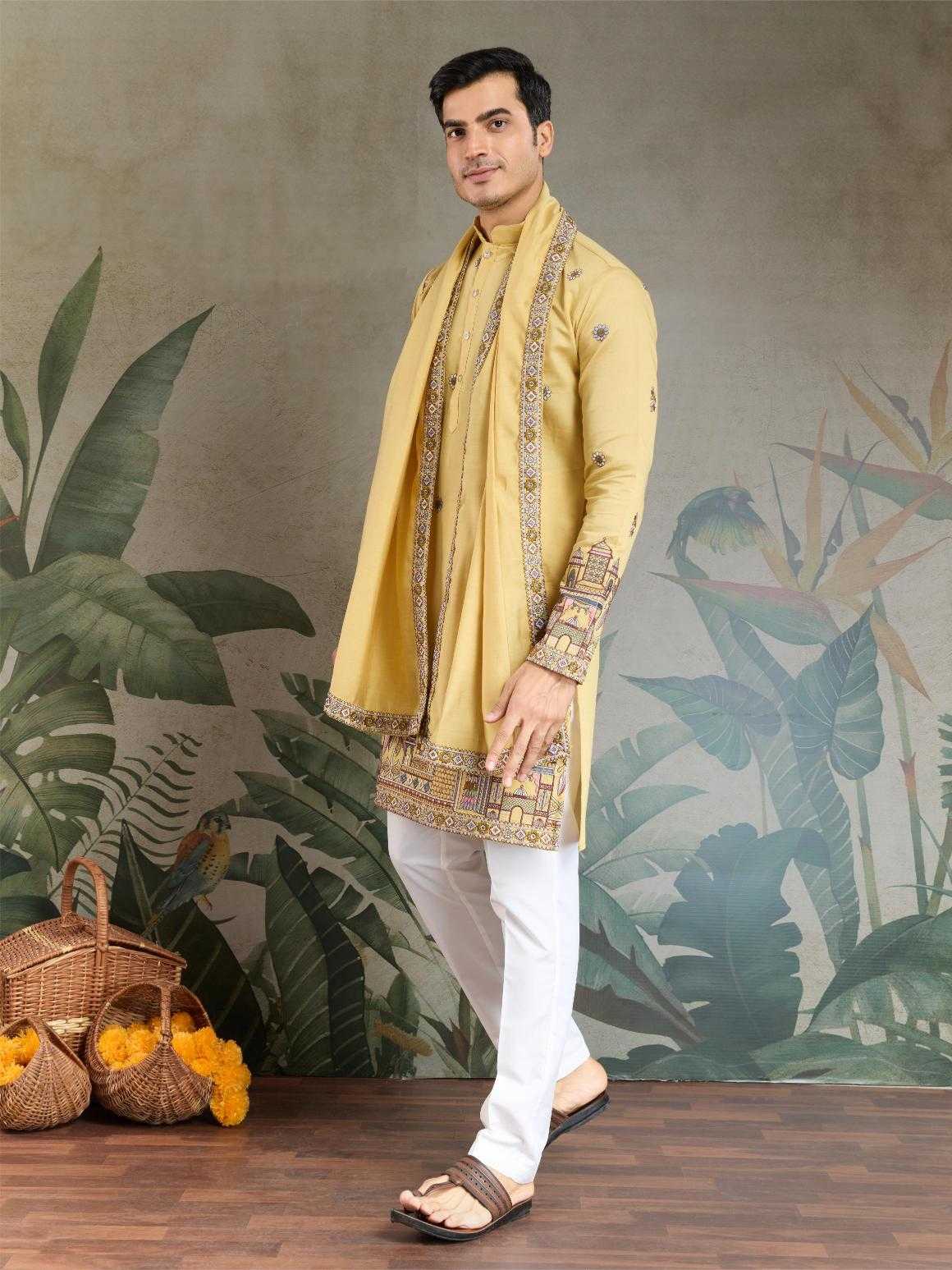 Ynf Viscose RIN202 61181 Mens Wear Wholesale Mens Kurtas Silk Kurta Men Wedding kurta Manufacturer