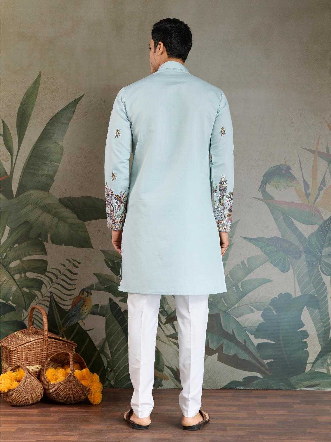 Ynf Viscose RIN202 61181 Mens Wear Wholesale Mens Kurtas Silk Kurta Men Wedding kurta Manufacturer