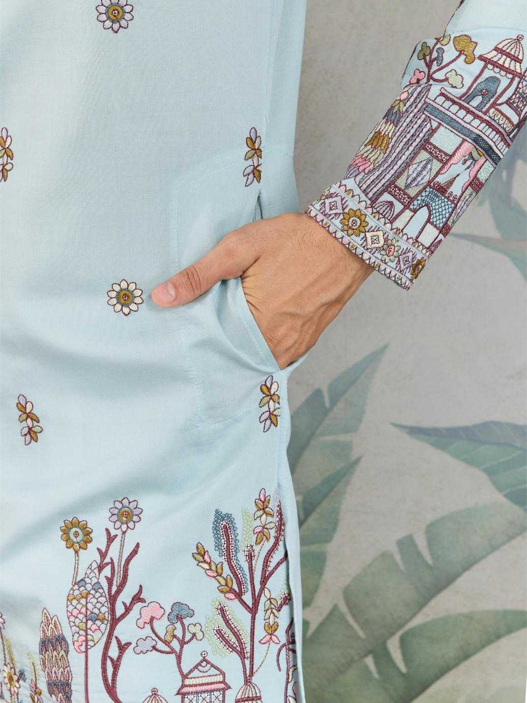 Ynf Viscose RIN202 61181 Mens Wear Wholesale Mens Kurtas Silk Kurta Men Wedding kurta Manufacturer