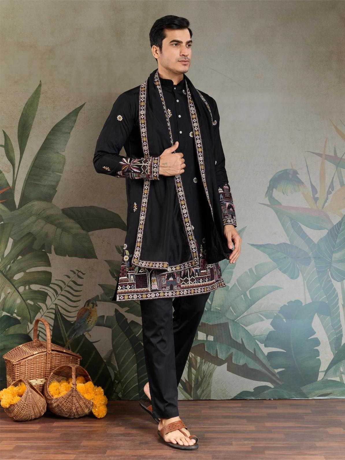 Ynf Viscose RIN202 61181 Mens Wear Wholesale Mens Kurtas Silk Kurta Men Wedding kurta Manufacturer