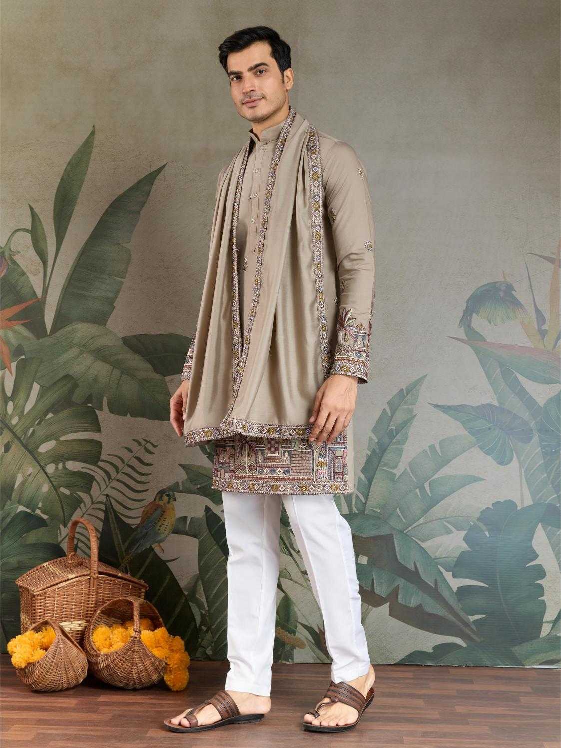 Ynf Viscose RIN202 61181 Mens Wear Wholesale Mens Kurtas Silk Kurta Men Wedding kurta Manufacturer