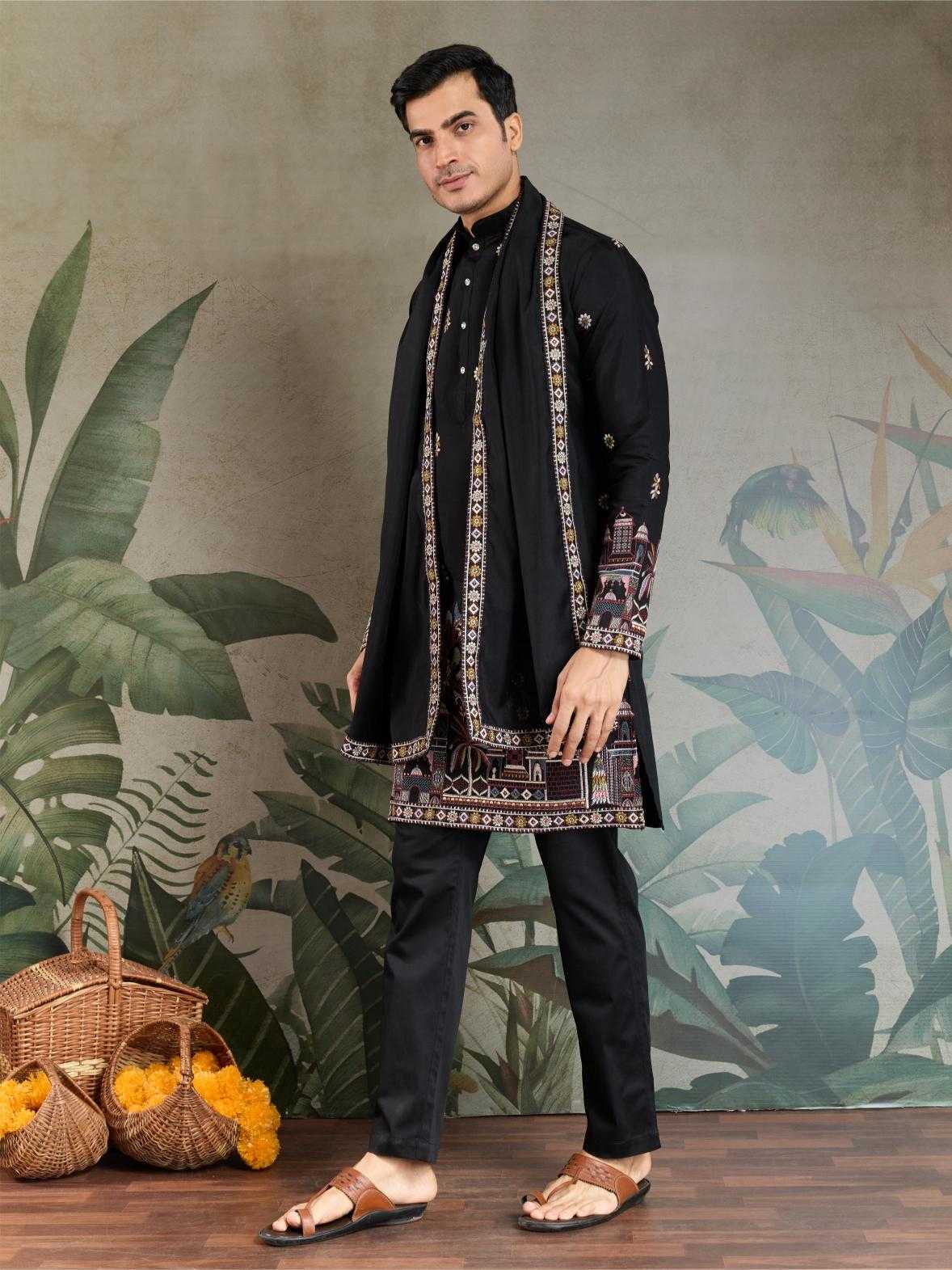 Ynf Viscose RIN202 61181 Mens Wear Wholesale Mens Kurtas Silk Kurta Men Wedding kurta Manufacturer