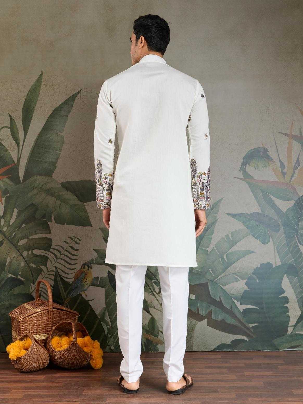 Ynf Viscose RIN202 61181 Mens Wear Wholesale Mens Kurtas Silk Kurta Men Wedding kurta Manufacturer