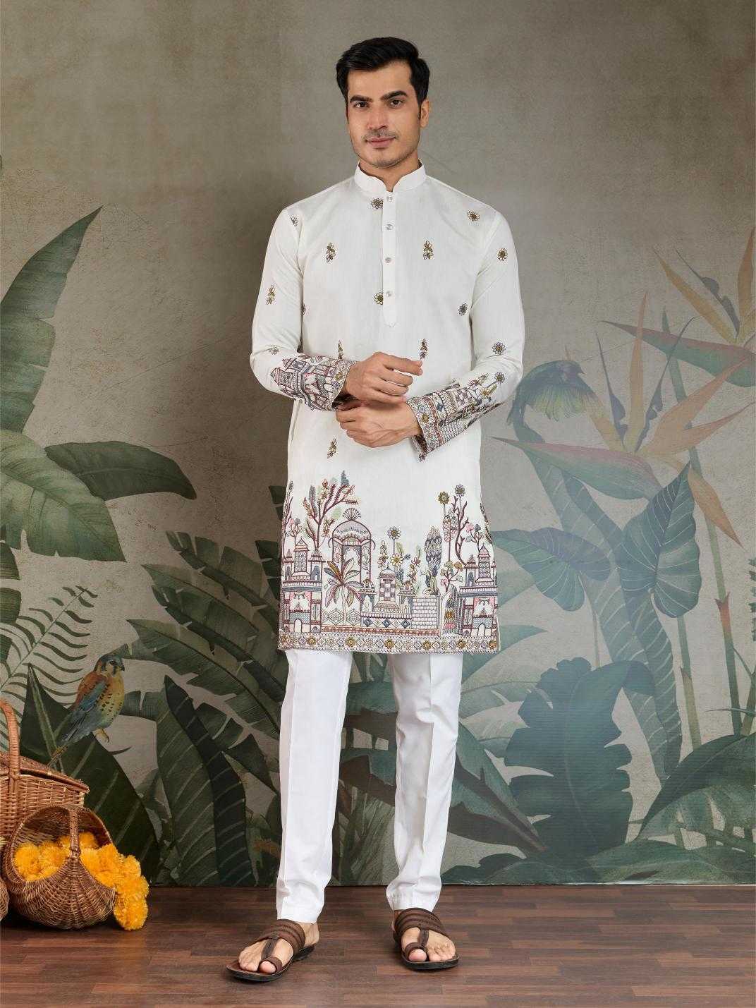 Ynf Viscose RIN202 61181 Mens Wear Wholesale Mens Kurtas Silk Kurta Men Wedding kurta Manufacturer