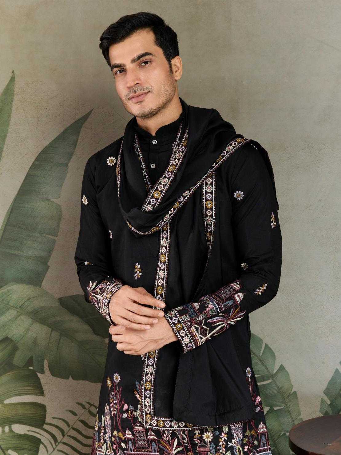 Ynf Viscose RIN202 61181 Mens Wear Wholesale Mens Kurtas Silk Kurta Men Wedding kurta Manufacturer