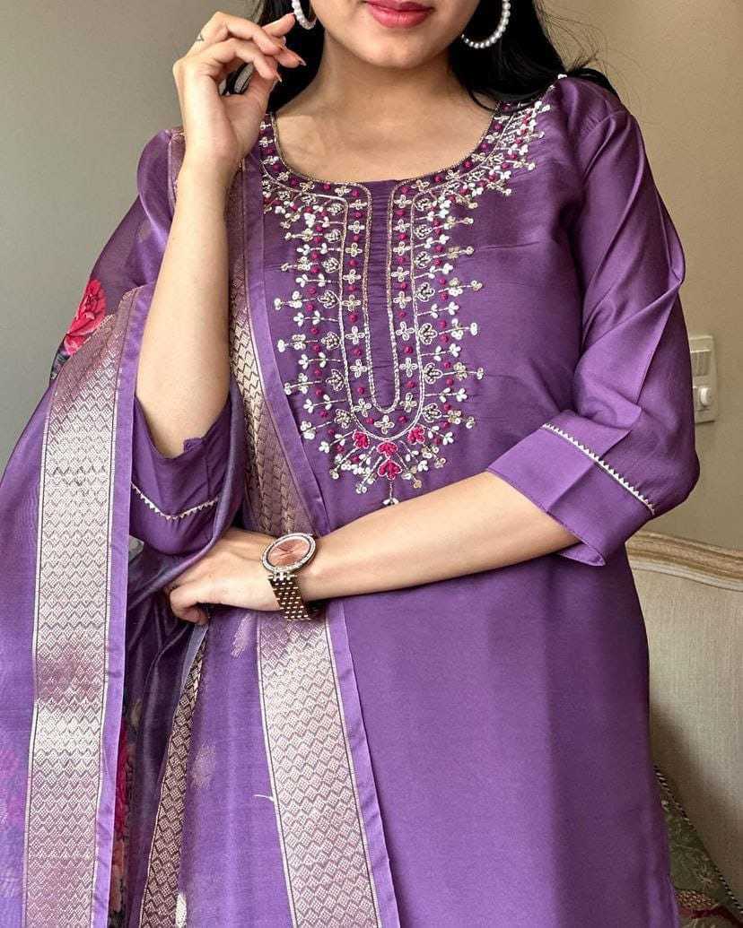 Ynf Viscose RIN222 SI-192 Suits & Dresses Wedding Collections Festive Collections Wholesale Embroidery Suits Chanderi Suit Designer Suits Manufacturer