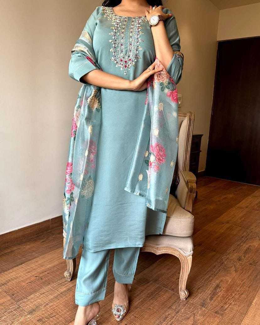 Ynf Viscose RIN222 SI-192 Suits & Dresses Wedding Collections Festive Collections Wholesale Embroidery Suits Chanderi Suit Designer Suits Manufacturer