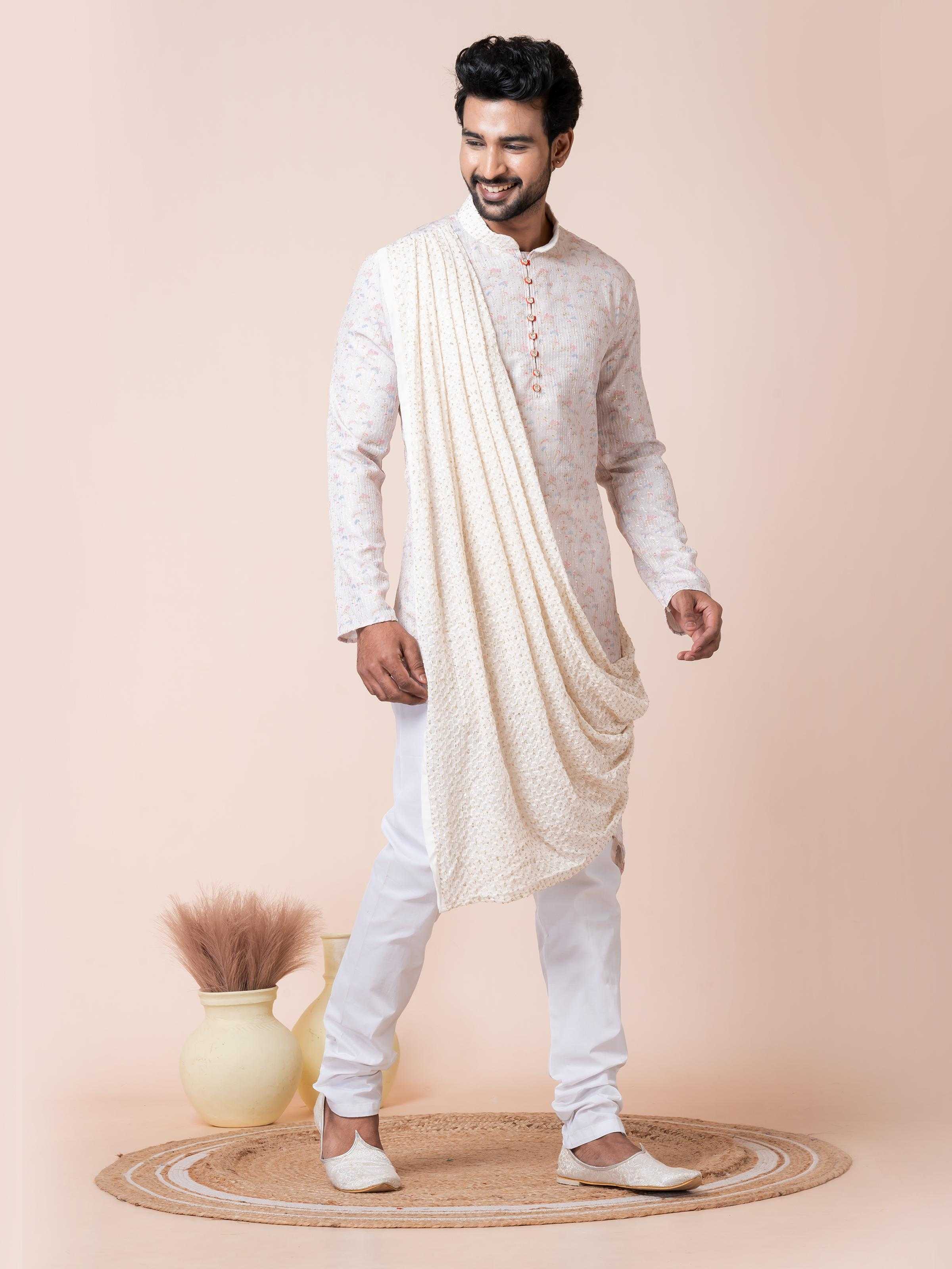 Ynf Viscose RIN223 3491B Mens Wear Festive Collections Wholesale Mens Kurtas Mens Kurta Pyjama Onam Collections Manufacturer