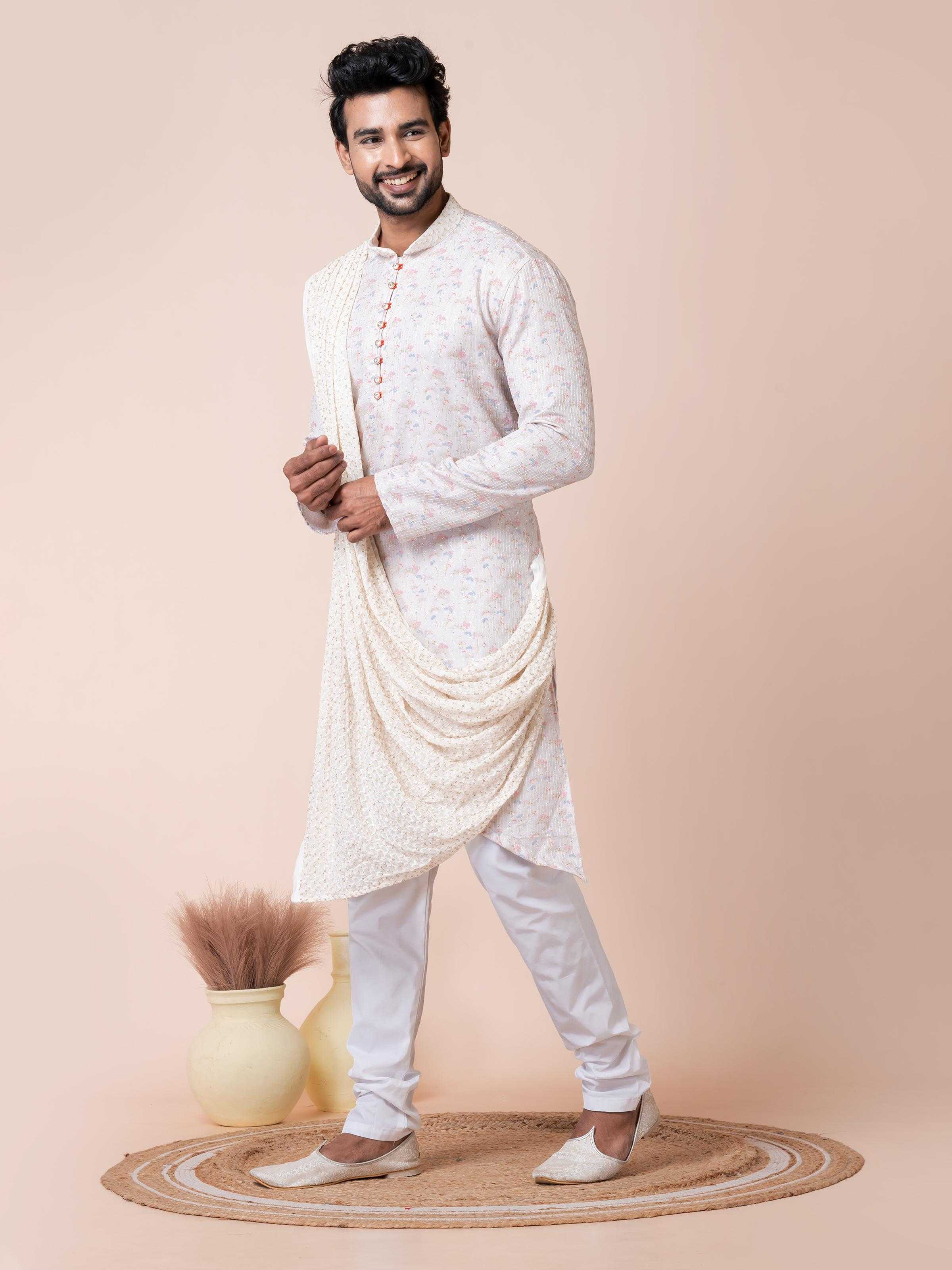 Ynf Viscose RIN223 3491B Mens Wear Festive Collections Wholesale Mens Kurtas Mens Kurta Pyjama Onam Collections Manufacturer