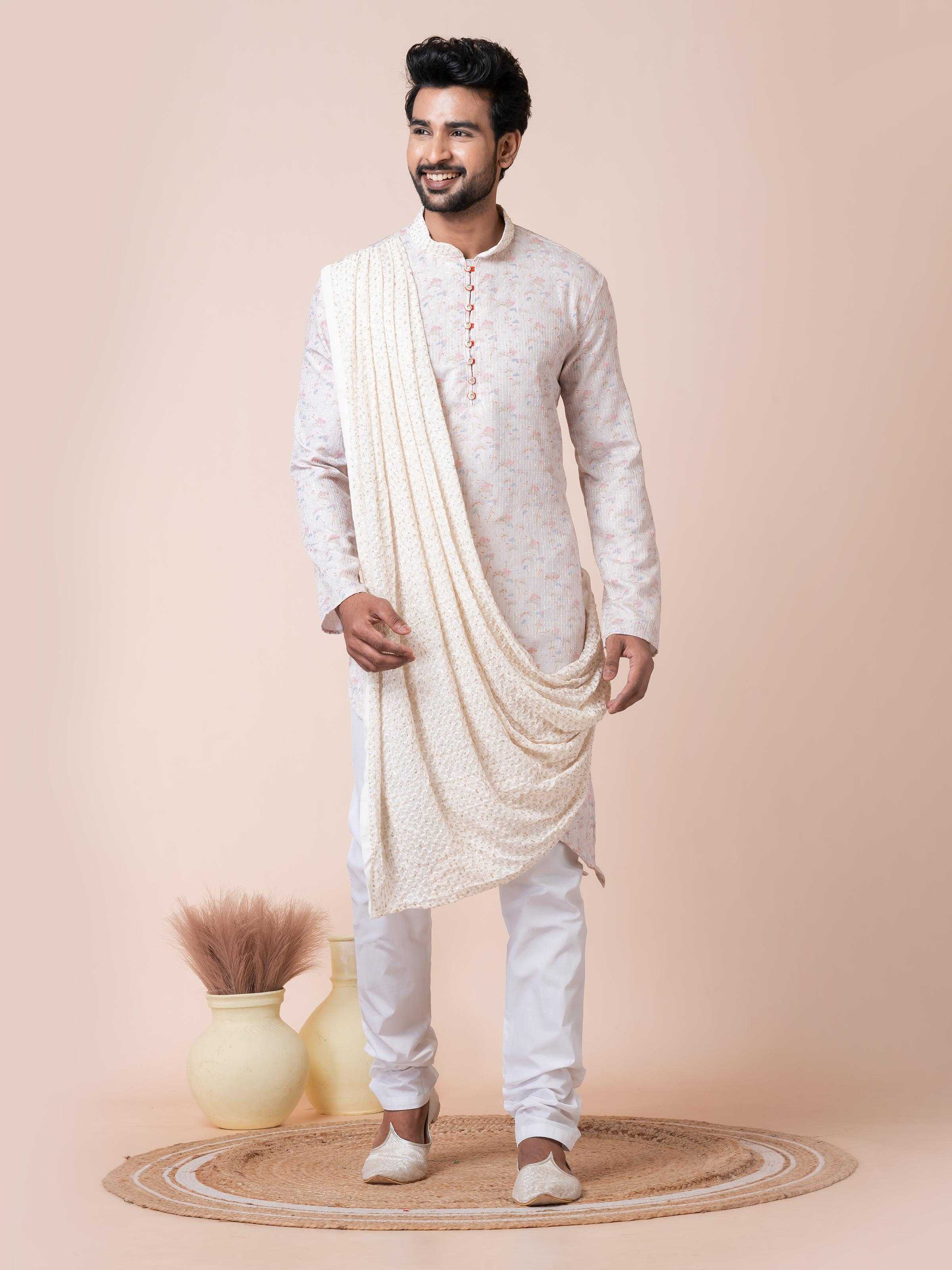 Ynf Viscose RIN223 3491B Mens Wear Festive Collections Wholesale Mens Kurtas Mens Kurta Pyjama Onam Collections Manufacturer