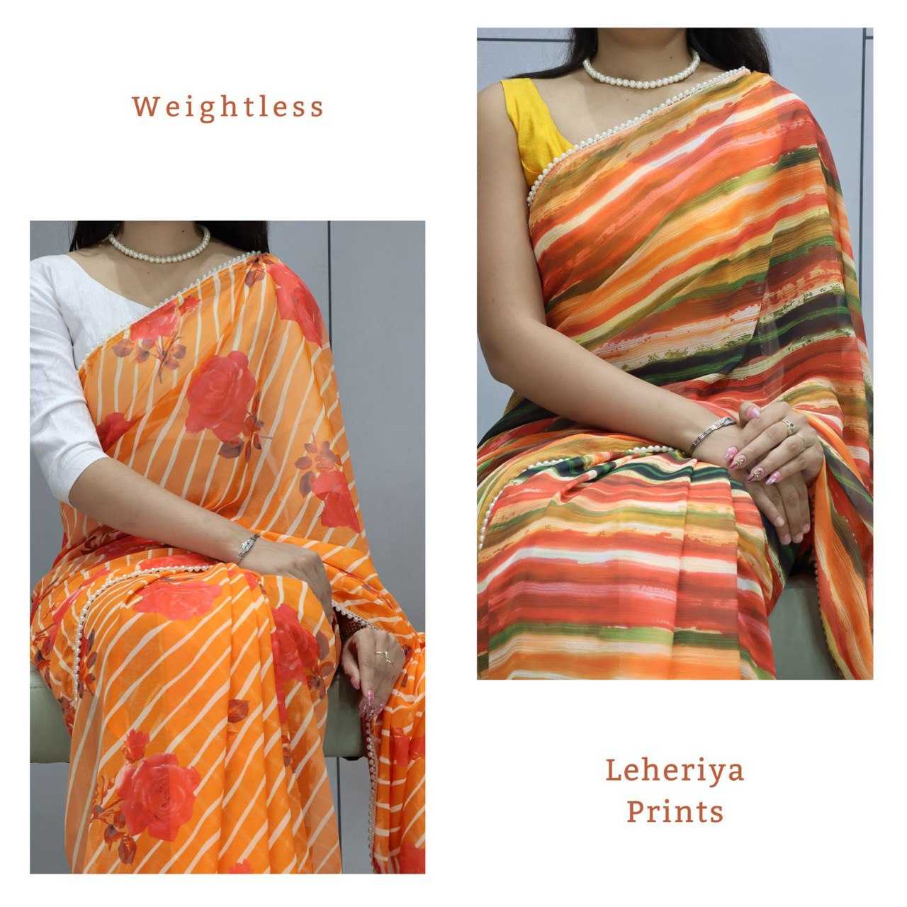 Ynf WEIGHTLESS RIN119 1206 Sarees Wholesale Fancy Sarees Printed Sarees Leheriya Sarees Manufacturer