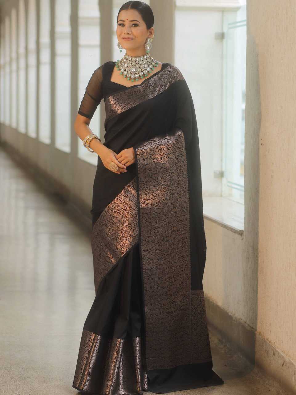 Ynf Art Silk KESH522 119 Sarees Wedding Collections Festive Collections Wholesale Black Sarees Silk Sarees Zari Sarees Manufacturer