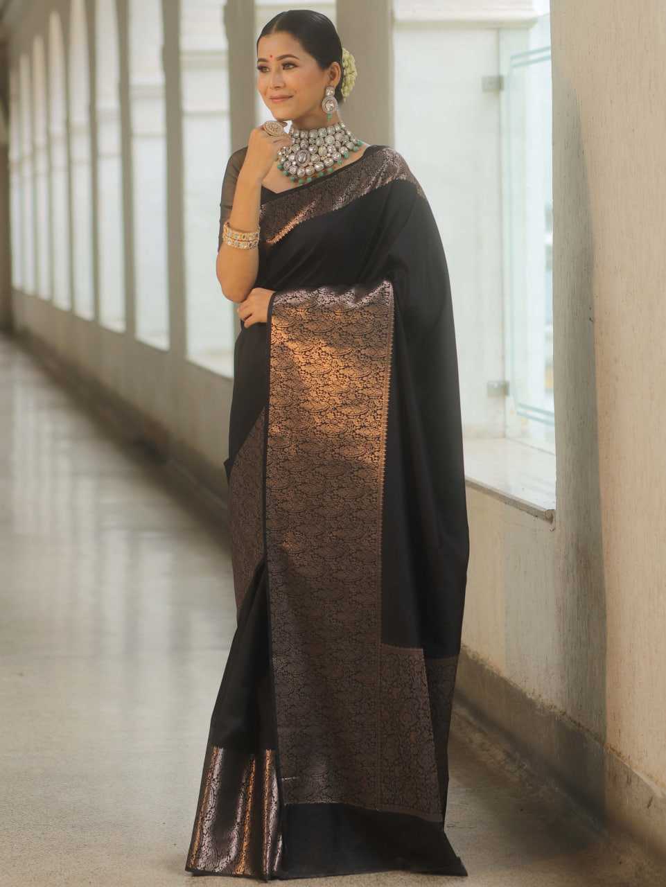 Ynf Art Silk KESH522 119 Sarees Wedding Collections Festive Collections Wholesale Black Sarees Silk Sarees Zari Sarees Manufacturer