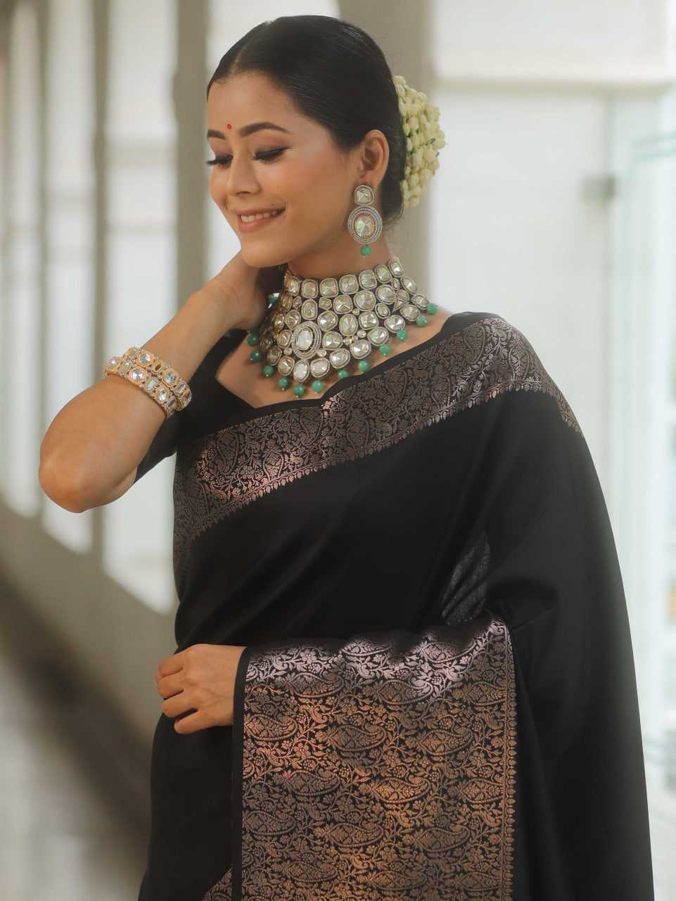 Ynf Art Silk KESH522 119 Sarees Wedding Collections Festive Collections Wholesale Black Sarees Silk Sarees Zari Sarees Manufacturer