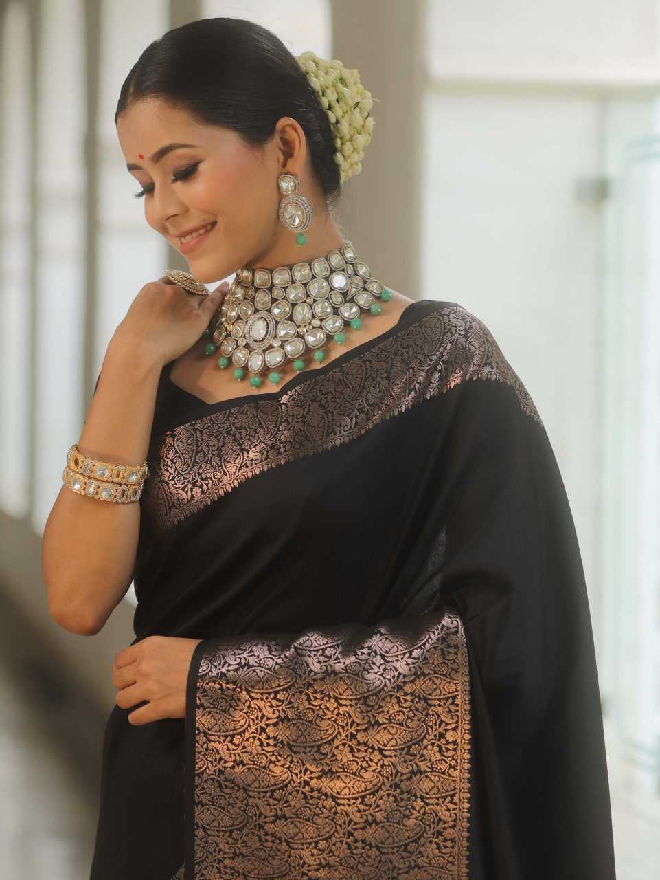 Ynf Art Silk KESH522 119 Sarees Wedding Collections Festive Collections Wholesale Black Sarees Silk Sarees Zari Sarees Manufacturer