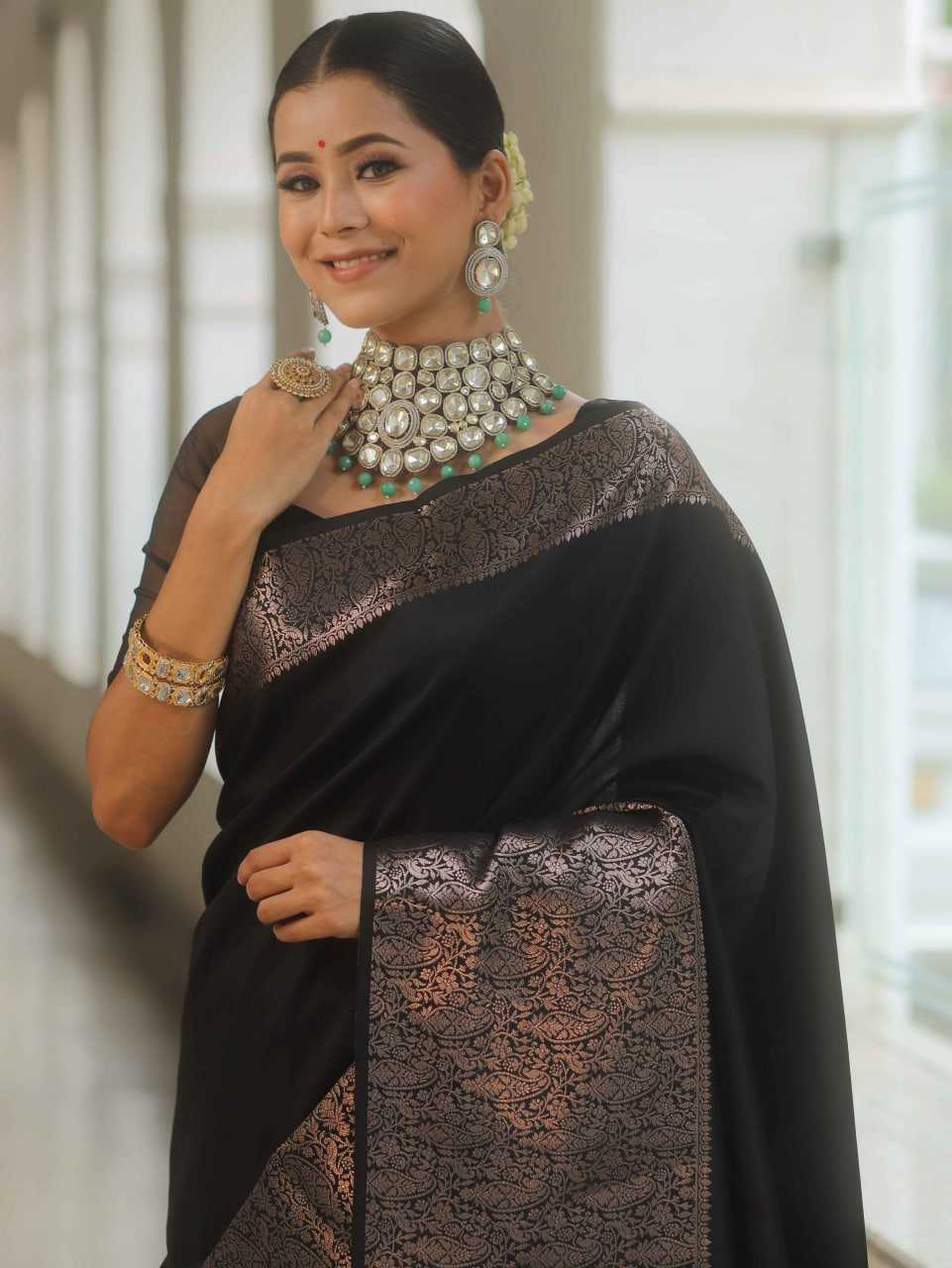 Ynf Art Silk KESH522 119 Sarees Wedding Collections Festive Collections Wholesale Black Sarees Silk Sarees Zari Sarees Manufacturer
