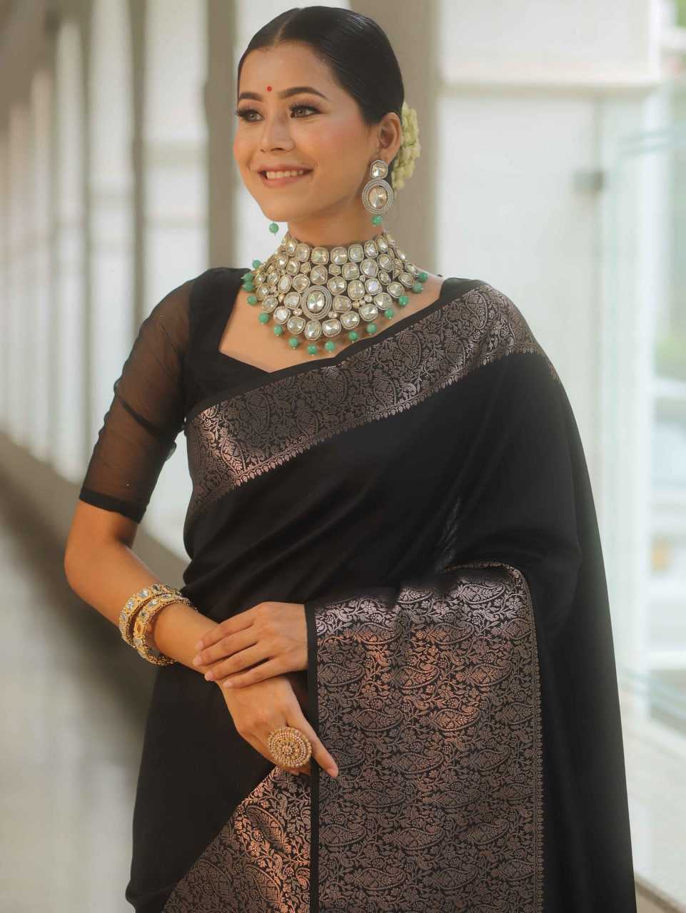 Ynf Art Silk KESH522 119 Sarees Wedding Collections Festive Collections Wholesale Black Sarees Silk Sarees Zari Sarees Manufacturer