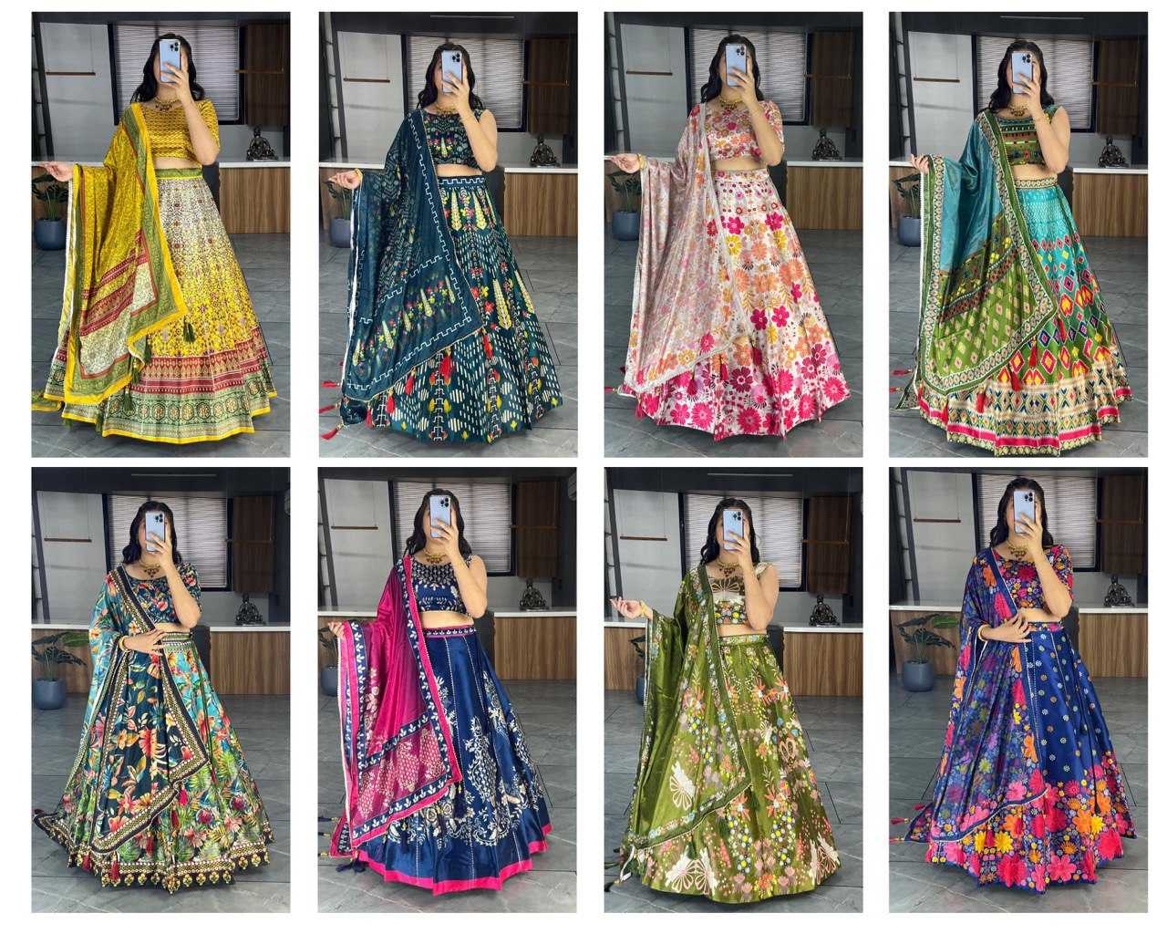 Ynf Art Silk RIN119 6134 Lehengas Wedding Collections Festive Collections Wholesale Silk Lehenga Printed Lehenga Gota Patti Lehenga Manufacturer