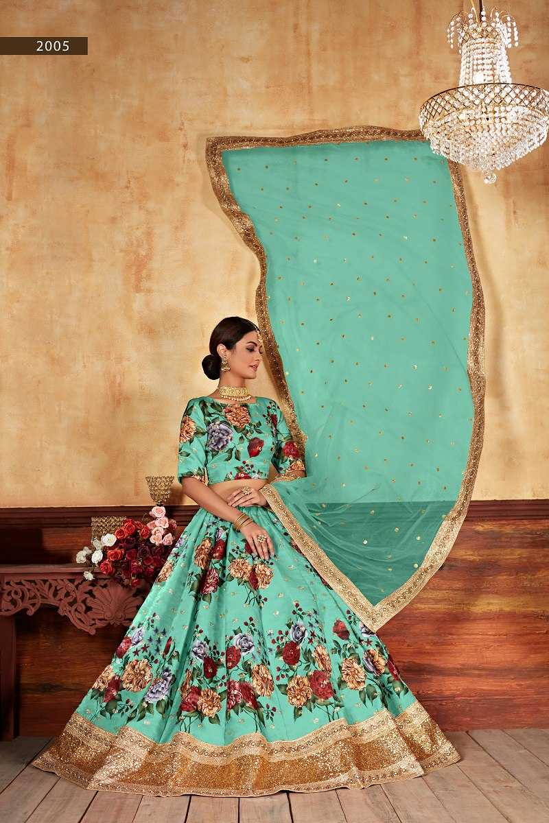 Ynf Art Silk RIN227 2005 Lehengas Wholesale Designer Lehenga Printed Lehenga Embroidered Lehenga Manufacturer