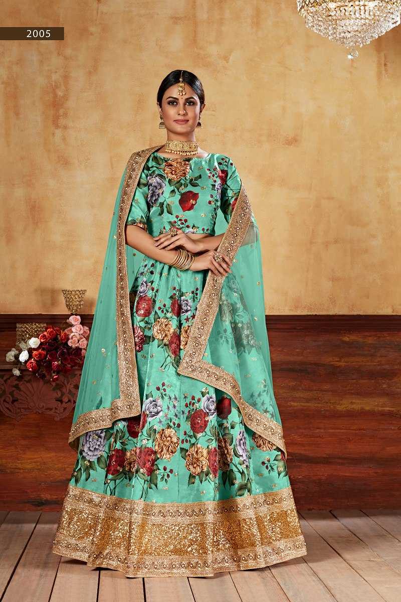 Ynf Art Silk RIN227 2005 Lehengas Wholesale Designer Lehenga Printed Lehenga Embroidered Lehenga Manufacturer