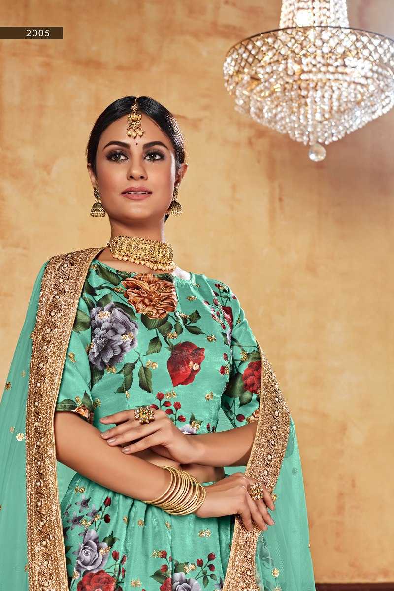Ynf Art Silk RIN227 2005 Lehengas Wholesale Designer Lehenga Printed Lehenga Embroidered Lehenga Manufacturer