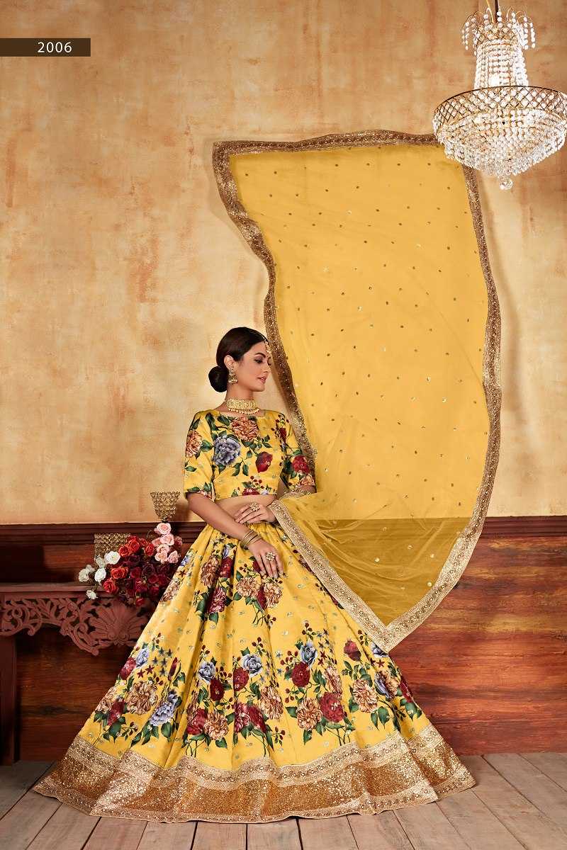 Ynf Art Silk RIN227 2006 Lehengas Wholesale Embroidered Lehenga Lehenga For Engagement Sequins Lehenga Lehenga With Cancan Manufacturer