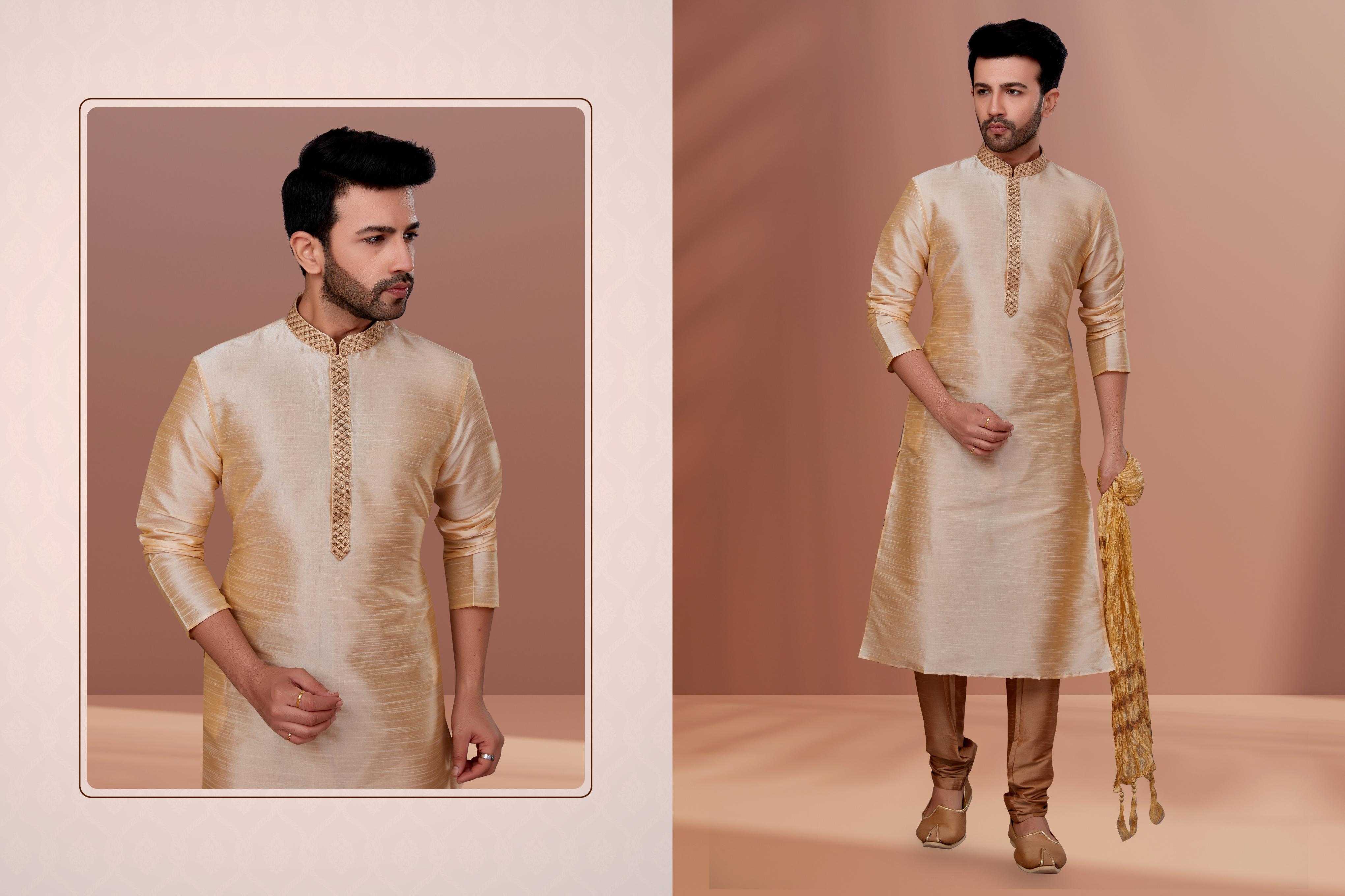 Ynf Banarasi Jacquard RIN223 3011A Mens Wear Wholesale Mens Kurtas Mens Kurta Pyjama Men Wedding kurta Manufacturer